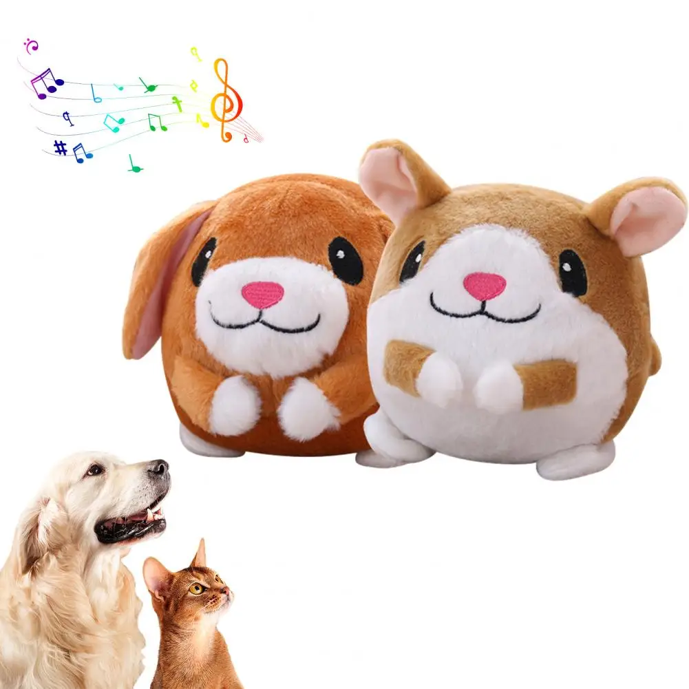 Shake Jump Dog Toy Barking Plush Dog Toy Ball with Usb Rechargeable Music Sound Active Moving Pet Toy Ball for Dogs Non-toxic