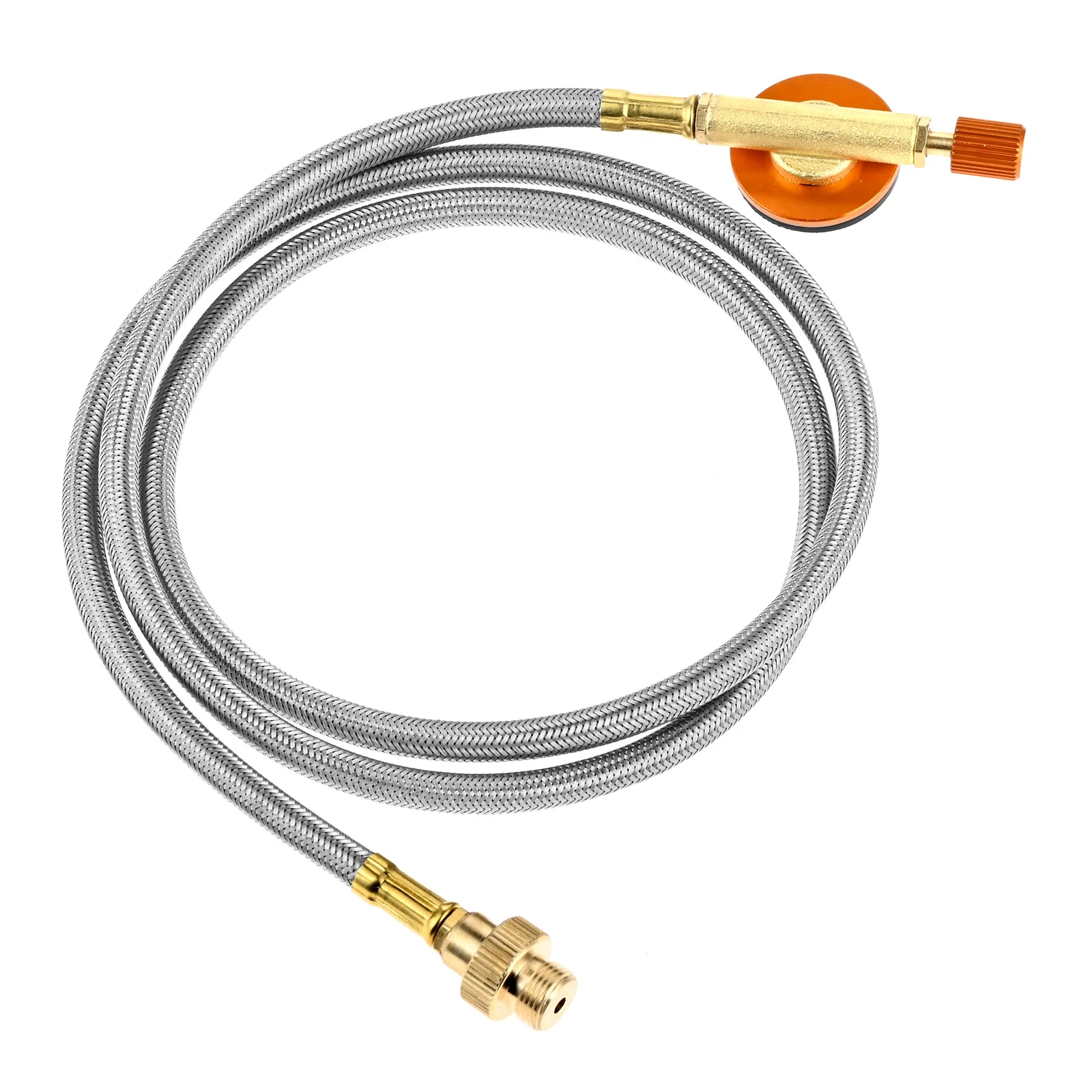 Camping Gas Stove Extension Hose 1m Camping Fuel Canister Valve Tube Pipe Hiking Stove Butane Gas Adapter Convert Connector