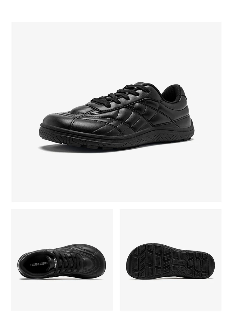 HOBIBEAR Damen-Sneaker mit breiter Zehenbox, Kunstleder, Barfußschuhe, klassische Schnürschuhe mit Nähfaden, zum Gehen geeignete Schnürsneaker – Detail 16