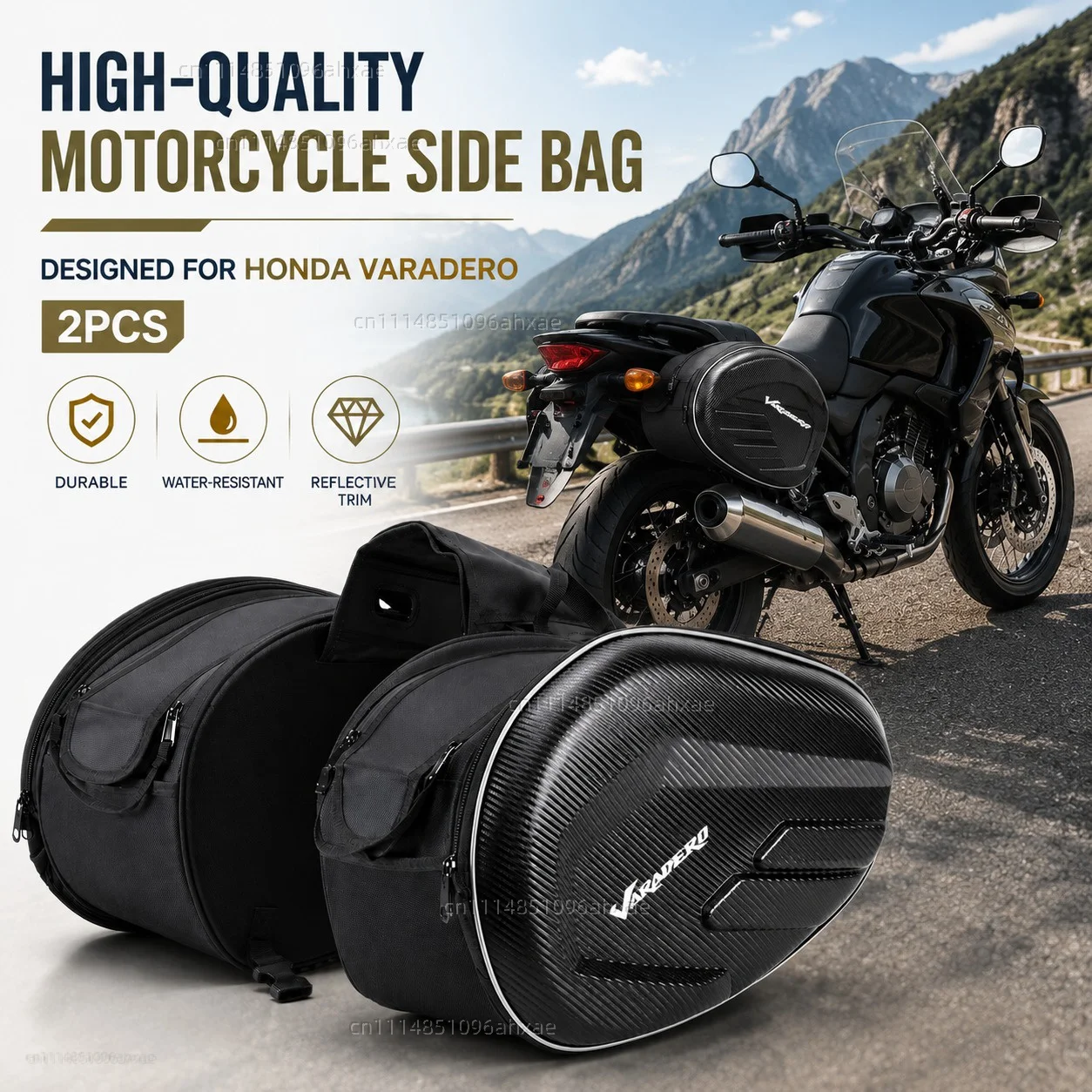 For Honda Varadero XL1000 XL 1000 125 V XL1000V XL125V XL125 2PCS Motorcycle Pannier Bags Luggage Saddle Bags Side Storage Fork
