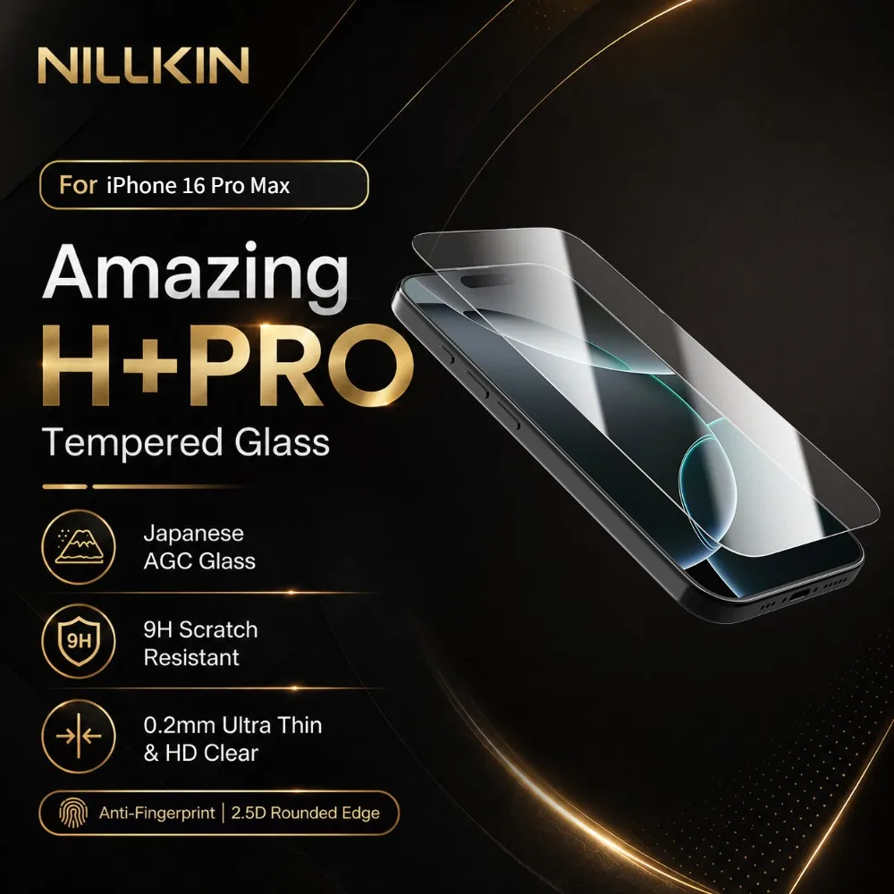 Tempered Glass For iPhone 16 Pro Max Protector Film Anti-Glare Anti-Fingerprint Support Fingerprint Unlock FM5000