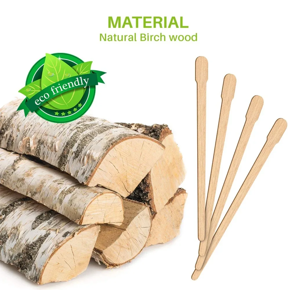 100PCS Vrouw Houten Ontharing Stok Wegwerp Ontharen Spatel Wax Sticks Hout Gezicht Wenkbrauwen Waxen Spatel Beauty Tool