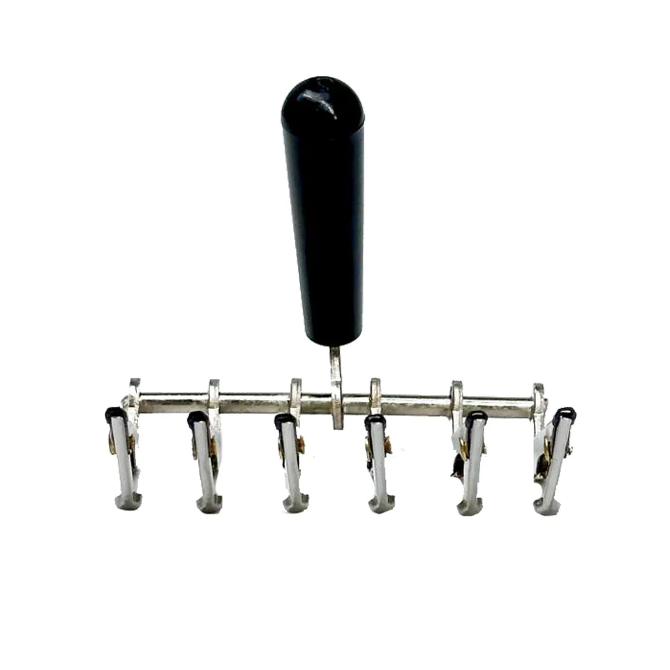 6-Prong Metal Glazing Tongs Professional Dental Laboratory Equipment Sturdy Ceramic Craft Clamp Tool for Accurate Glazing Tasks