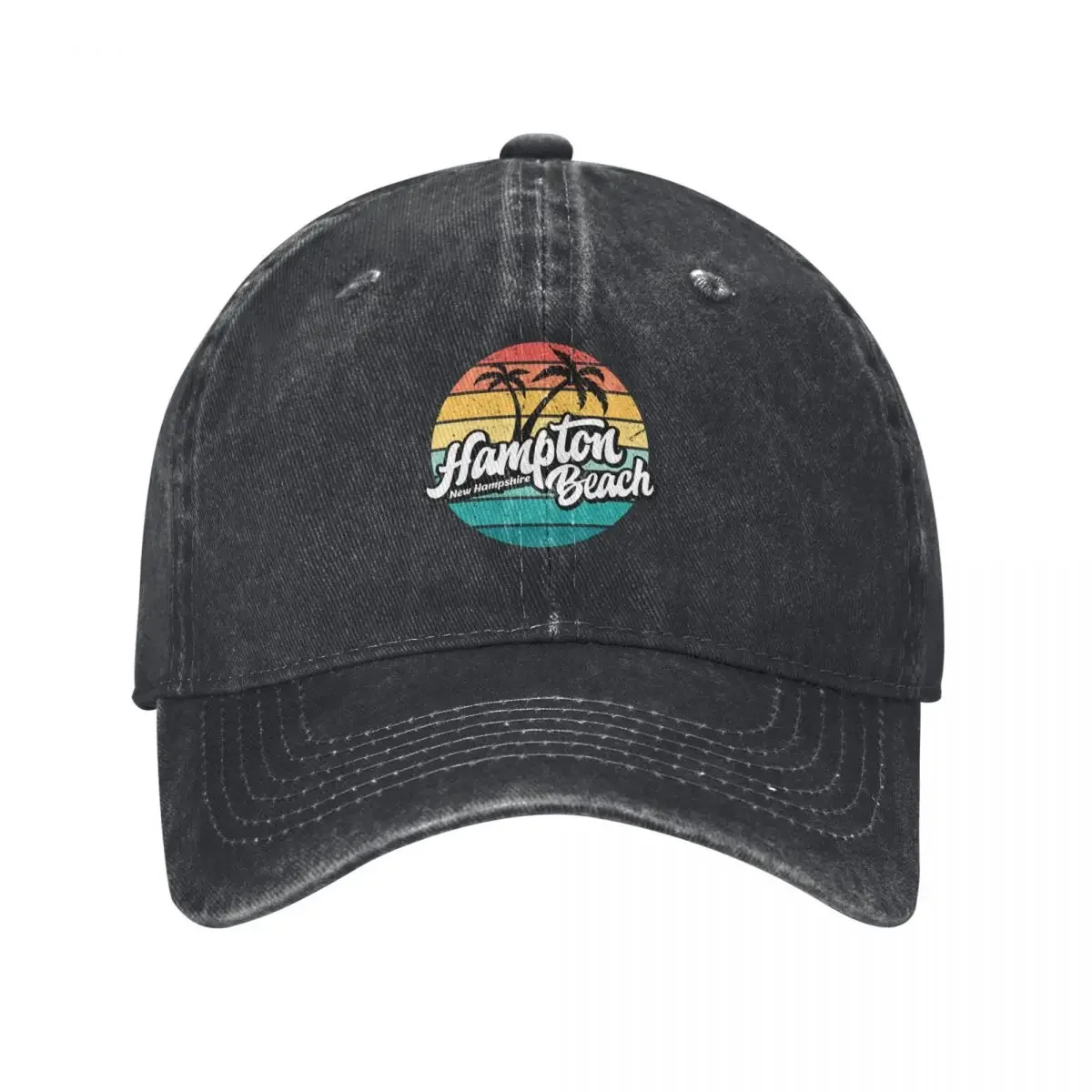 Hampton Beach New Hampshire retro sunset Baseball Cap Visor Brand Man cap Hats For Men Women's