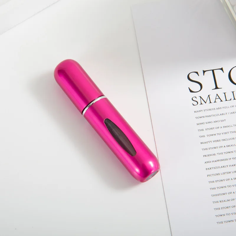 1/3/5/10 قطعة زجاجة عطر صغيرة محمولة للسفر مع وظيفة تعبئة سفلية من الألومنيوم قابلة لإعادة الملء 5 مللي زجاجة رذاذ #5