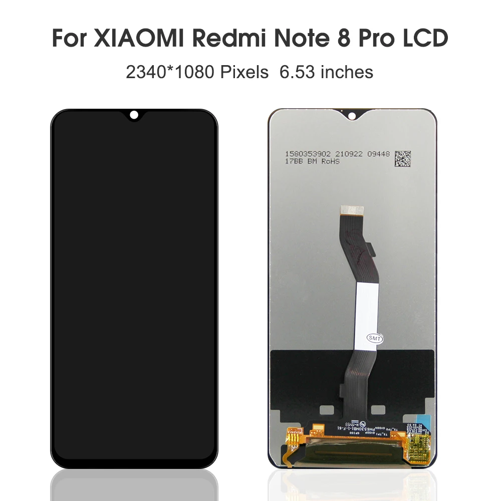 6.53\'\'For Xiaomi Redmi Note 8 Pro For  Redmi Note8 Pro M1906G7I LCD Display Touch Screen Digitizer Assembly Replacement