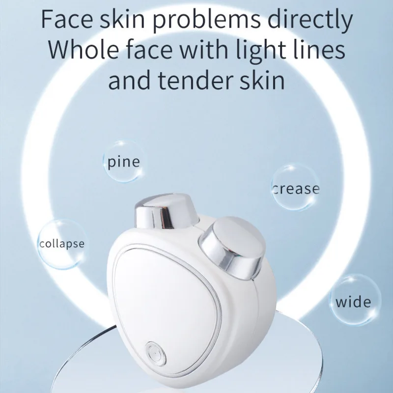 Máquina de Estiramiento Facial EMS, masajeador Facial, rodillo de microcorriente, estiramiento de la piel, rejuvenecimiento, belleza, carga, antiarrugas Facial