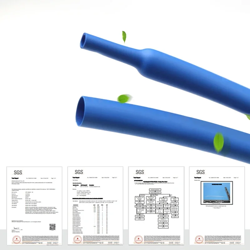 1 Meter Heat Shrink Tube Dia 1 2 3 4 5 6 7 8 9 10 12 14 16 20 25 30 40 50 mm 2:1 Polyolefin Thermal Cable Sleeve Insulated Blue