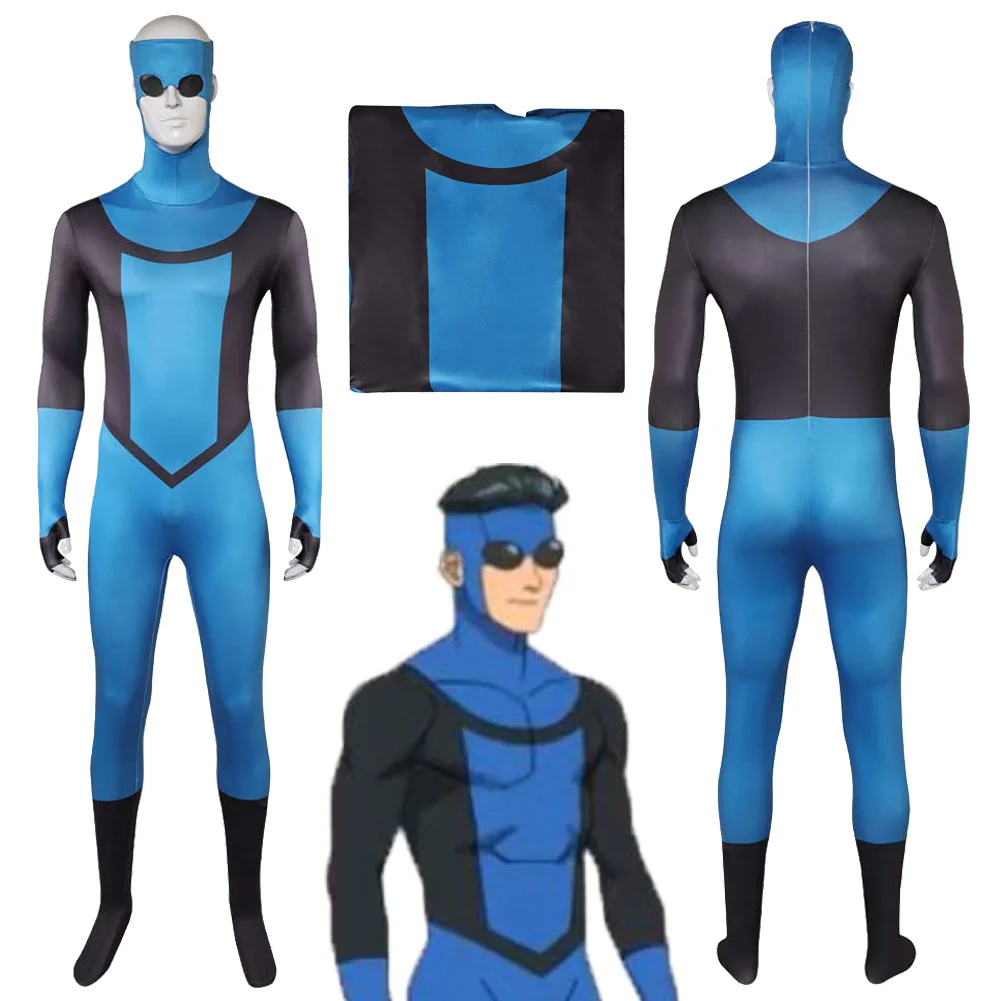 الكرتون الذي لا يقهر مارك غرايسون تأثيري حلي الكبار الرجال ثلاثية الأبعاد طباعة بذلة غطاء رأس نظارات هالوين كرنفال الدعاوى الحفلات