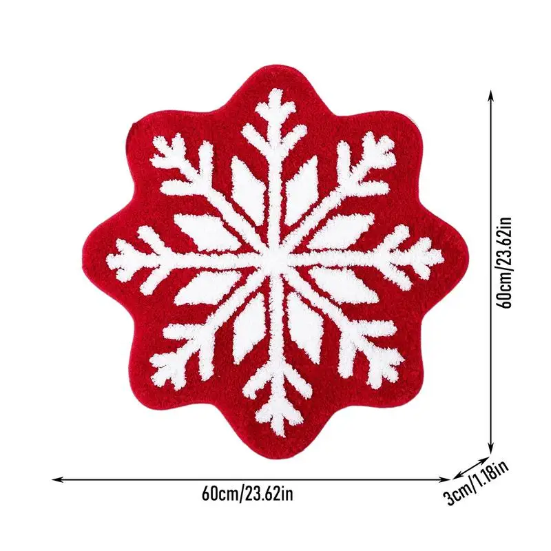 Tappetino da bagno rotondo Tappeto rotondo natalizio per soggiorno Tappeti morbidi antiscivolo Tappeto Lavabile in lavatrice Decorazione natalizia per