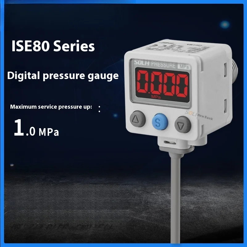 

ISE80Pressure Gauge with Digital Display High Precision Digital Pressure Gauge SwitchISE80-02-R/ISE80-02-T