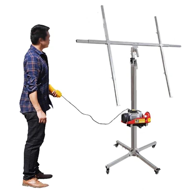 Electric Gypsum Board Lifter Woodworking Ceiling Lifter Ceiling Board Decoration Tool Foldable and Portable