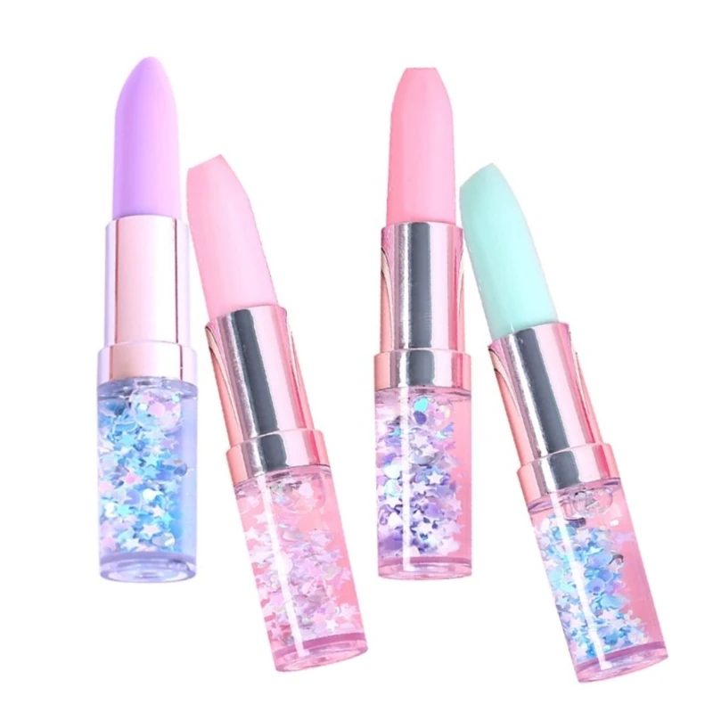 4 個の口紅型ゲルペン液体サンドペンポケットサイズゲルペン女の子子供用
