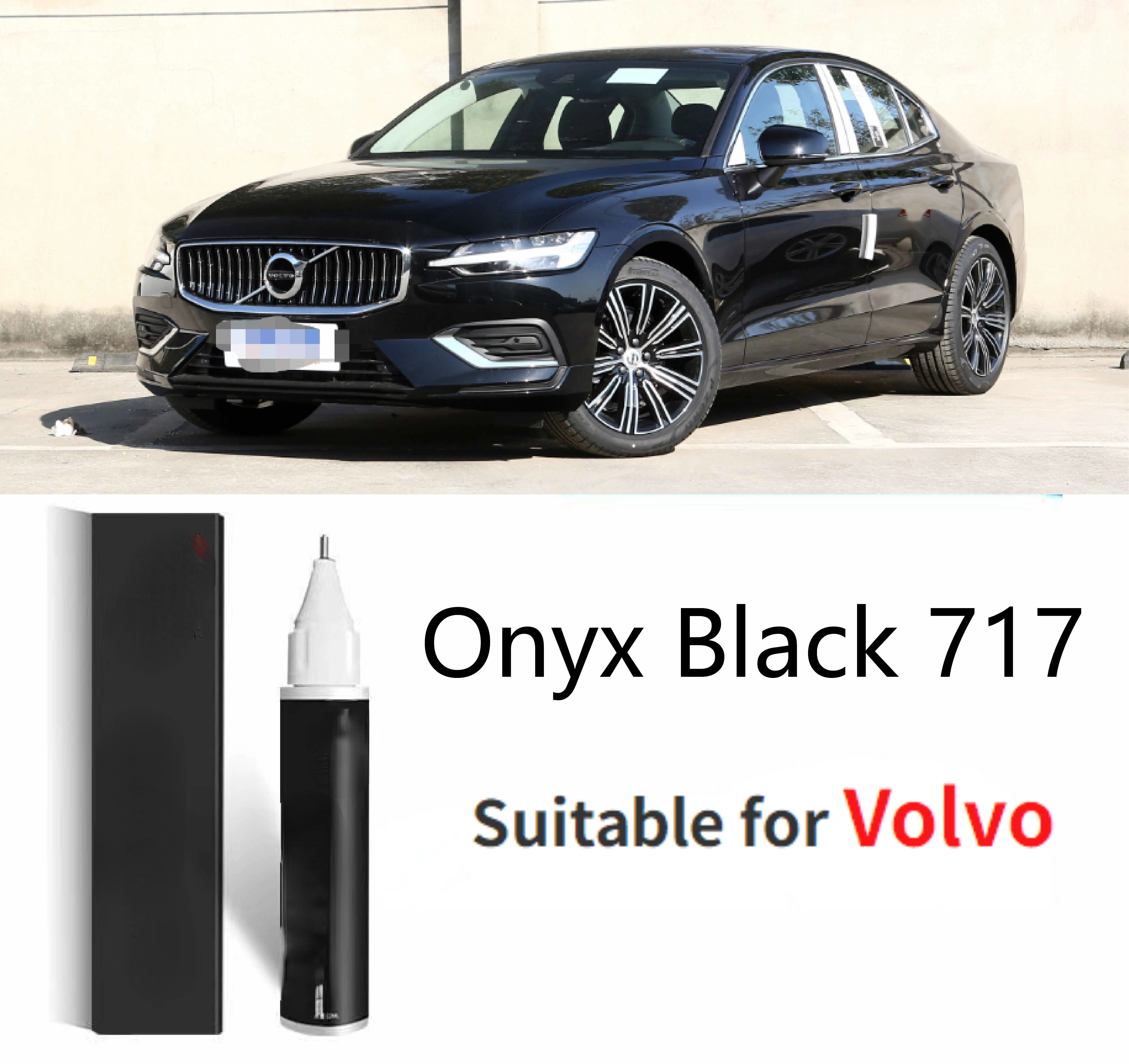 Paint repair for scratch Suitable for Volvo touch up paint pen Onyx black 717 xc60 s90 xc90 origin modified auto scratch car