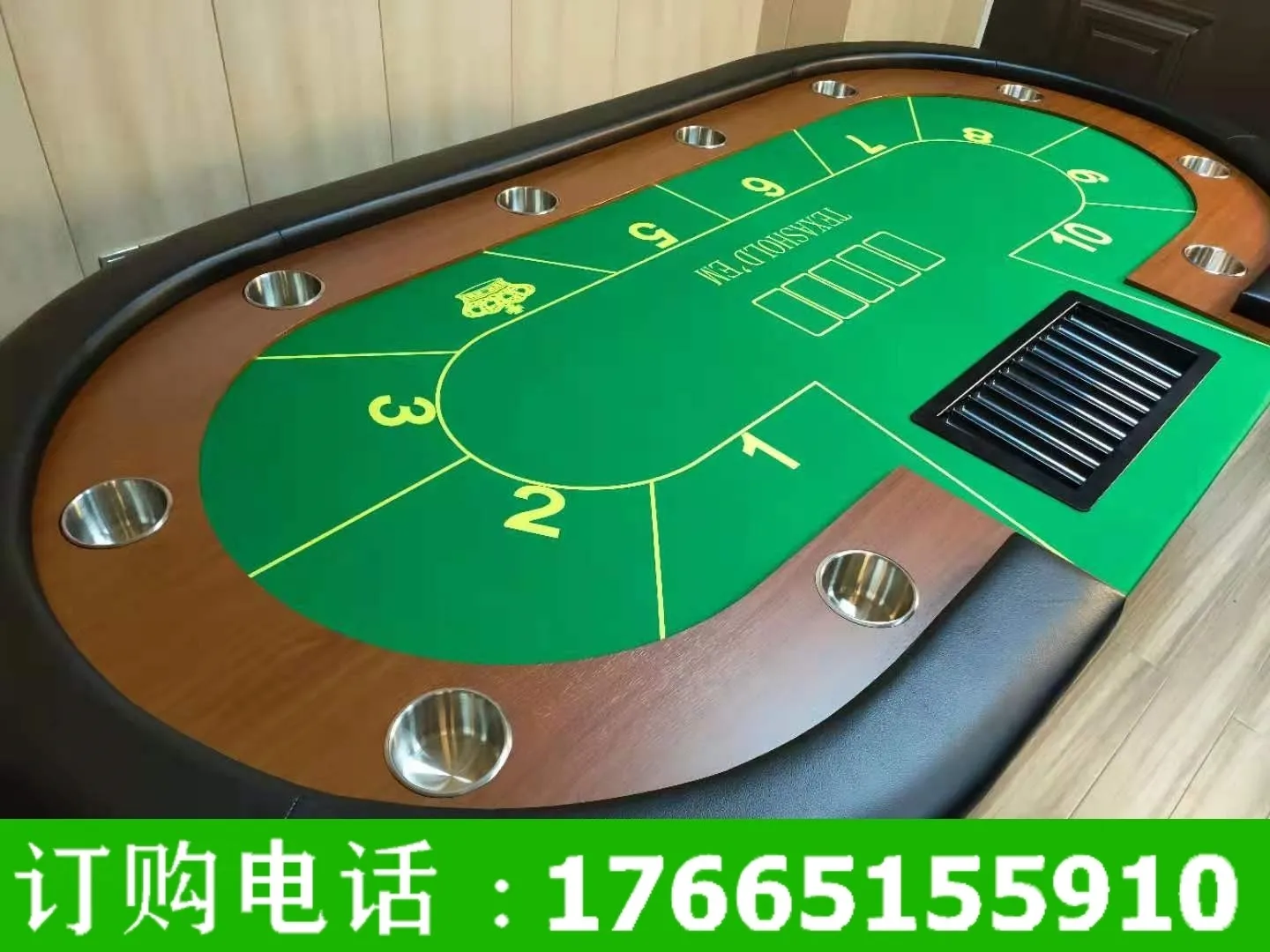Texas Hold'em Table Baccarat Size Point Chip Table Chess and Card Room Customizable Color Size Texas Table