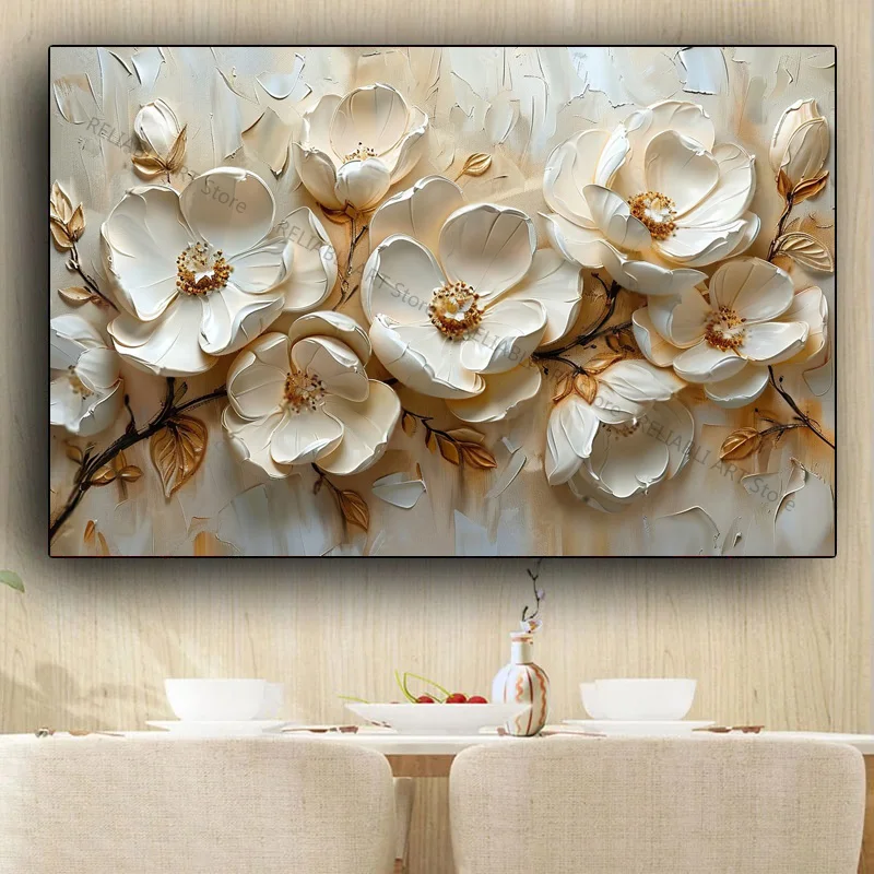 

Abstract Flowers On Canvas , Scandinavia Posters Prints Wall Art Picture For Living Room Decor Painting Cuadros Unframed