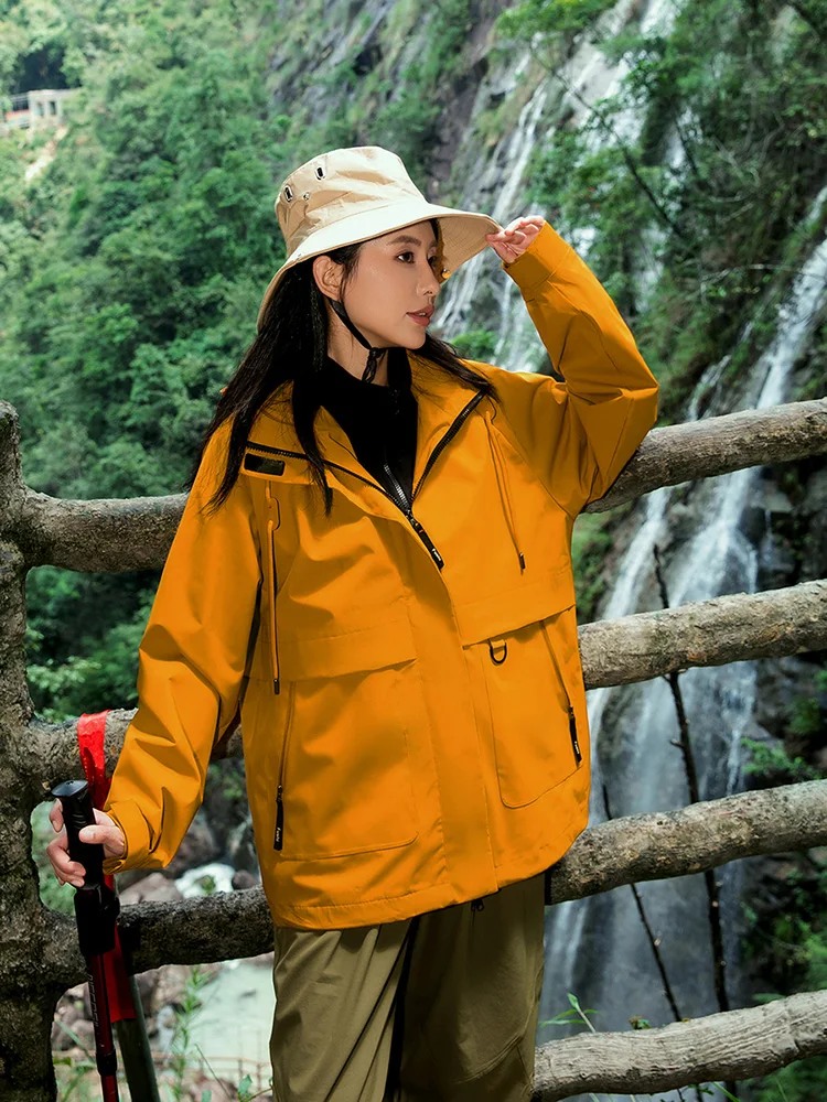 

Мужской ветрозащитный водонепроницаемый костюм для активного отдыха с утеплением, состоящий из двух частей, с возможностью съемной подкладки, для альпинизма.