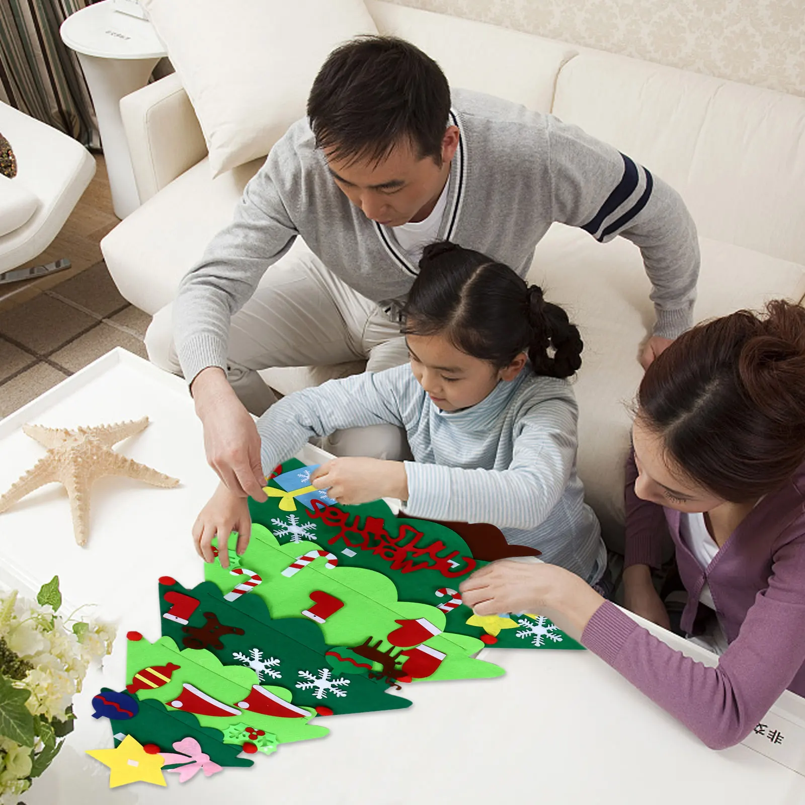 

Christmas Tree DIY Ornament Making Kit Hand Craft Kits Ornaments Crafts Class Make Your Own for Toddler Kids Decorations