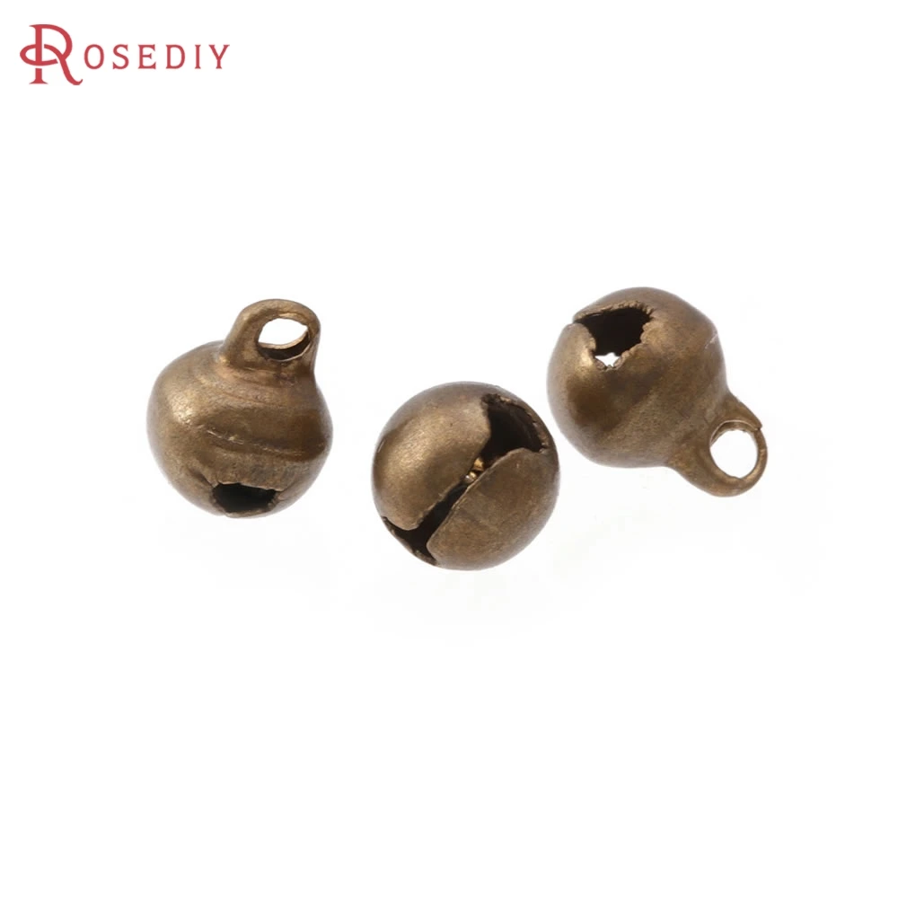 6MM to 25MM Antique Bronze Brass and Steel Bell Charms End Beads Charms Really Bell Beads Diy Jewelry Findings Accessories