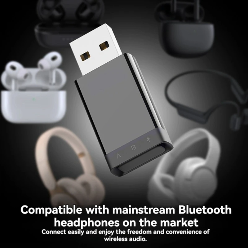 USB Bluetooth Adapter Audio Transmitter Receiver For PS5/PS4/NS Switch/PC Bluetooth 5.2 Adapter