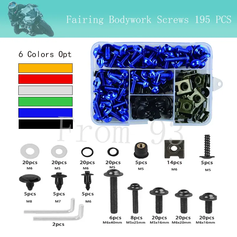 Motorcycle Fairing Bolts Kit Bodywork Screws Nut For aprilia rs 125 sr 50 rsv4 shiver DORSODURO 750 1200 pegaso 650 RSV MILLE R