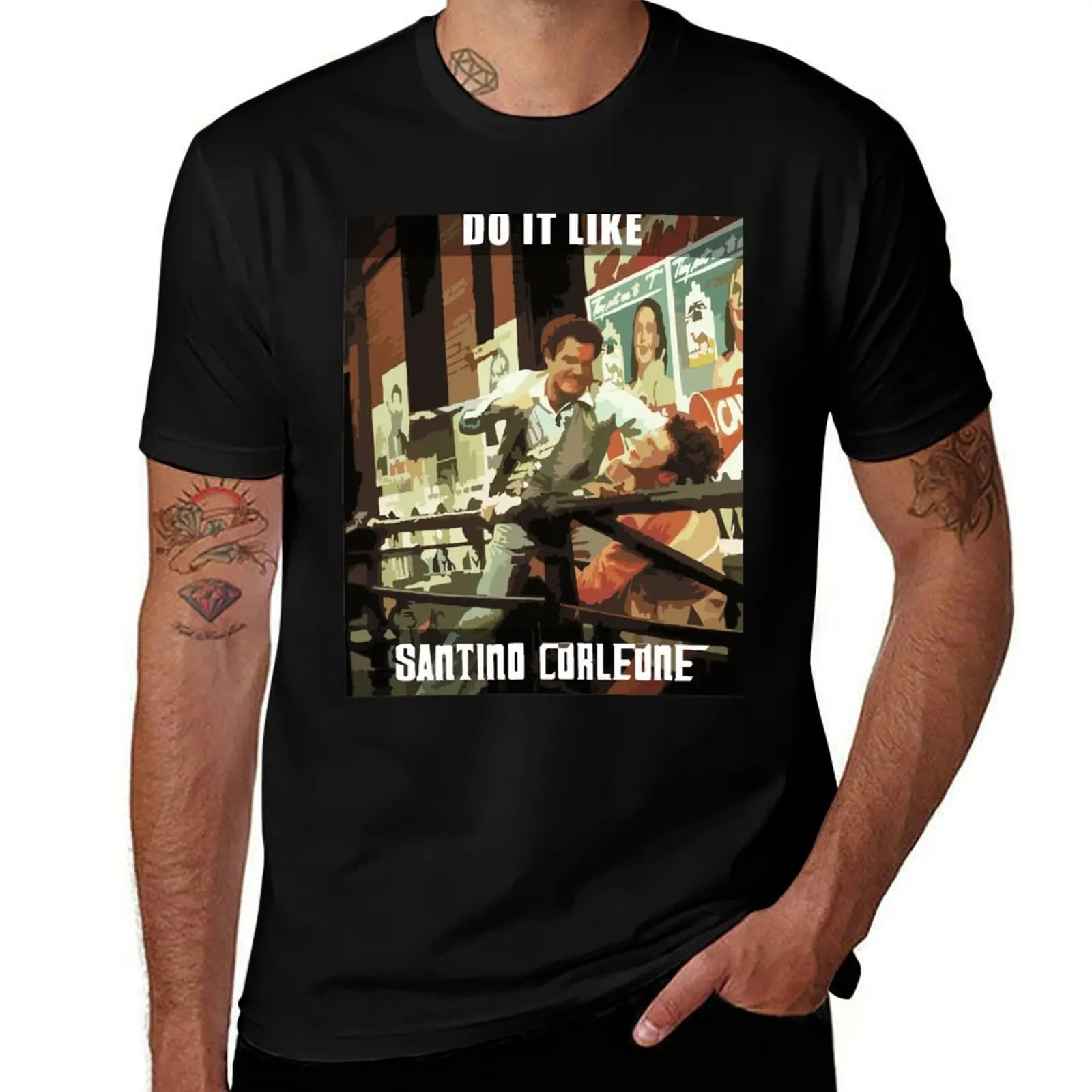 

DO IT LIKE Santino Sonny Corleone - James Caan T-Shirt boys animal print oversized t shirt fitted t shirts for men