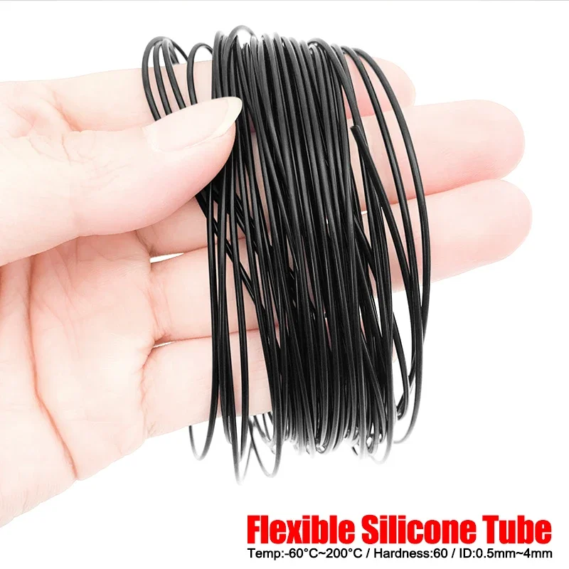 

Силиконовая капиллярная трубка пищевого класса, черная, 5 м, высокотемпературная, гибкая, внутренний диаметр 0,5-5 мм, внешний диаметр 1-7 мм, нетоксичная, для лабораторий и домашнего пивоварения