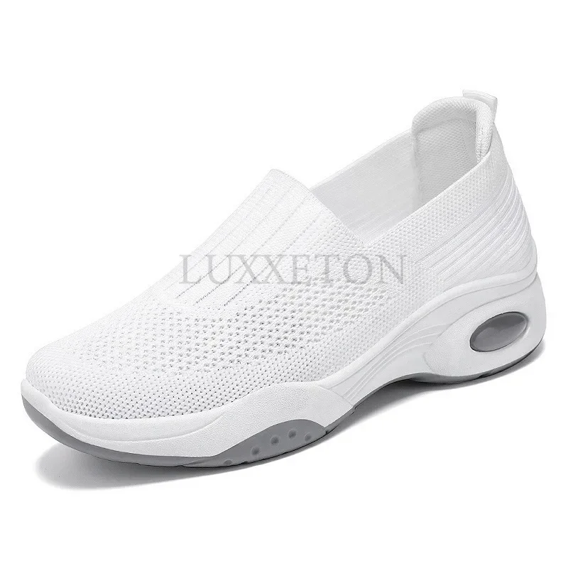 Women Vulcanized Shoes Spring New Fashion Soft Sole Breathable Anti Slip Mesh Women Casual Leisure Lightweight Sports Shoes