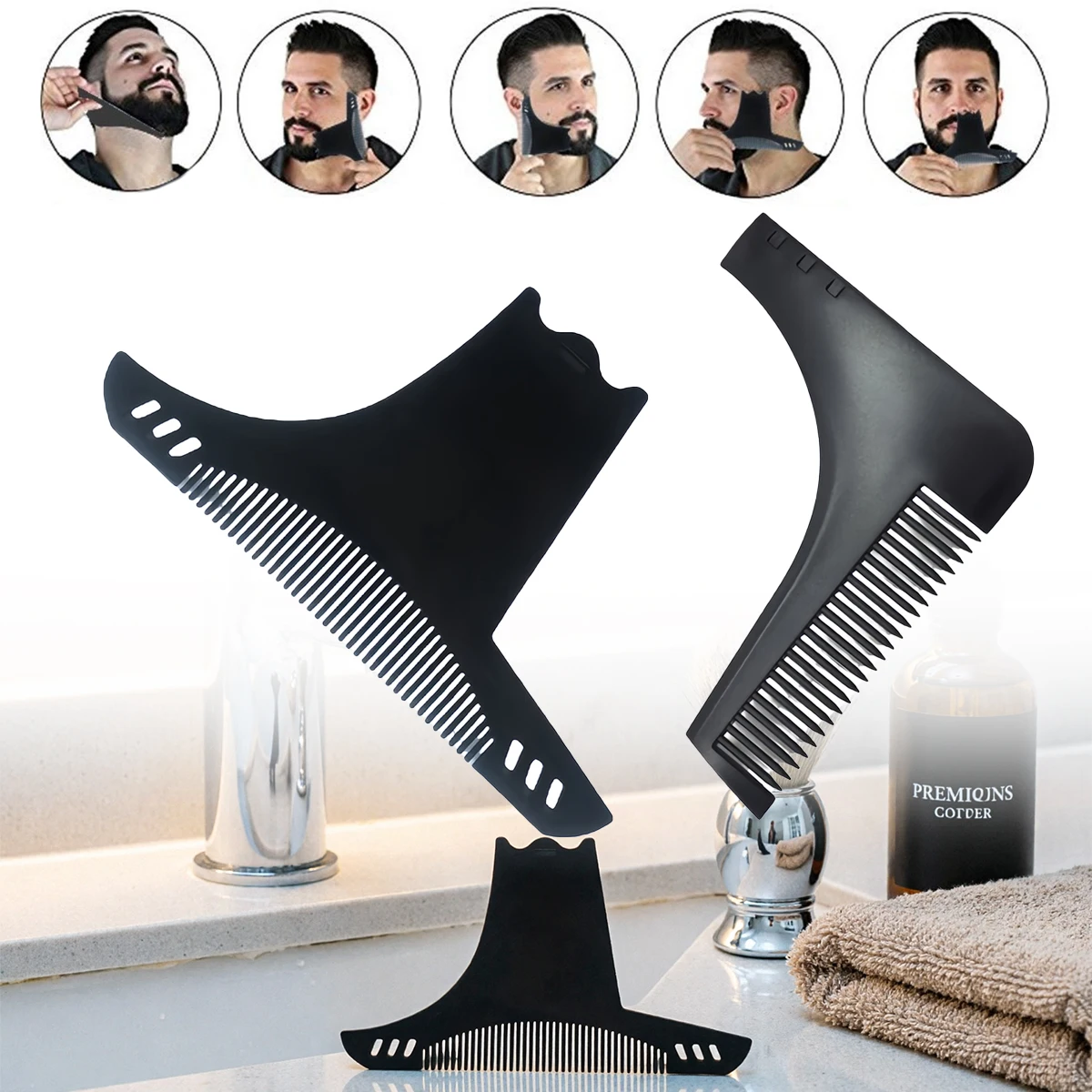 Men'S Grooming Guide - Beard Shaping Tool Non Slip Line