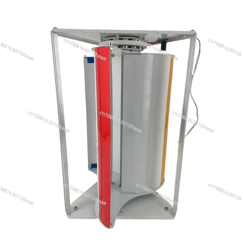 Micro vertical wind turbine with gentle breeze start, disc type ironless power generation, outdoor portable camping