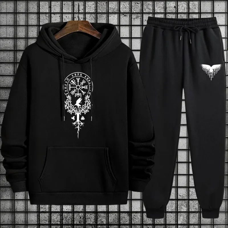 2025 Athletic Men's Training Set Hoodie and Joggers for Sports Exercise Workout Autumn Winter Daily Casual Fashion Sportswear