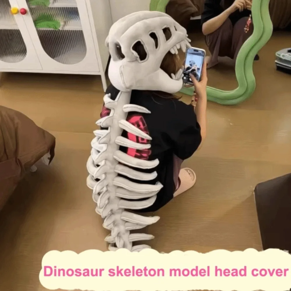 Creative 3D Dinosaur Skeleton Soft Funny Dinosaur Skeleton Cos Props Novelty Unique Dinosaur Skeleton Costume Set Children
