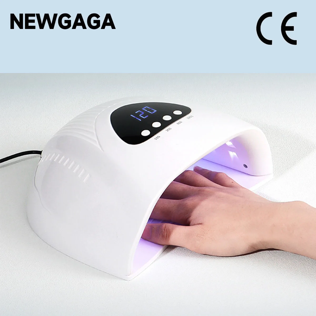 NEWGAGA uso doméstico 66 Uds cuentas UV LED lámpara de uñas con reposabrazos almohada para esmalte de Gel 72W secador de luz de uñas con 4 temporizadores para salón pantallas táctiles para curado de gel de uñas, herram