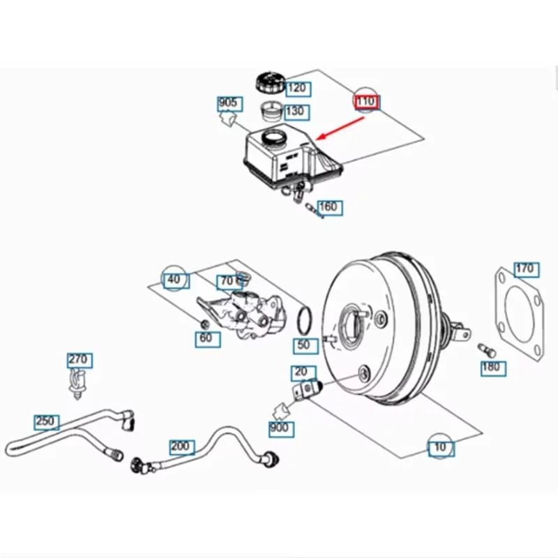 reservoir-de-maitre-cylindre-de-frein-de-reservoir-d'expansion-d'origine-1664300102-a16643000102-mercedes-benz-w166-gle350-gle400-oem-1664300102
