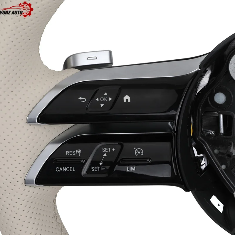 Weißes Voll-Lederlenkrad für W204 W205 W206 W211 W212 W176 W213 Cla W210 W124 C117 W177 W221 W222 S63 AMG – Detail 4