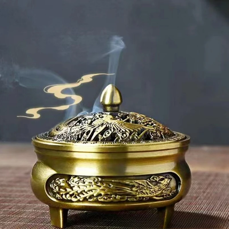 

Little Fairy/ Retro Brass Incense Burner Desktop Ornaments Metal Incense Burner Miniature Sculpture Living Room Home Decoration