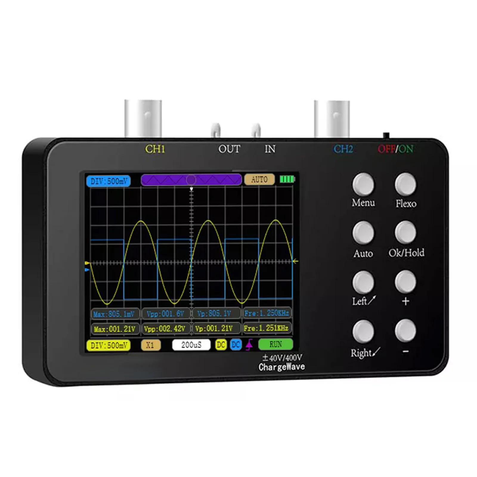 

Digital Oscilloscope Dual Channel 50M Sampling Rate Lightweight Portable Tester for Electronics Repairing Projects Multi Meter