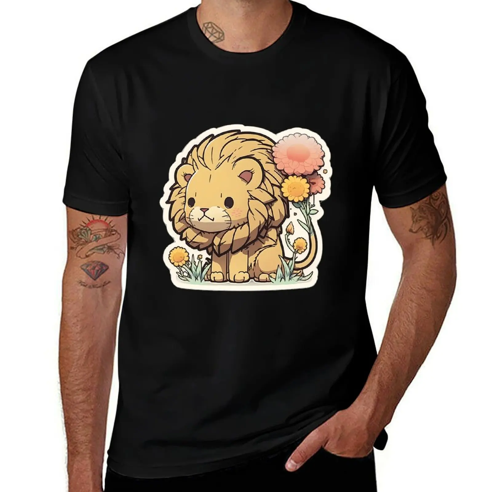 

Blossoming Lion Cub T-Shirt designer shirts oversized t shirt summer shirt Man t-shirt mens graphic t-shirts pack