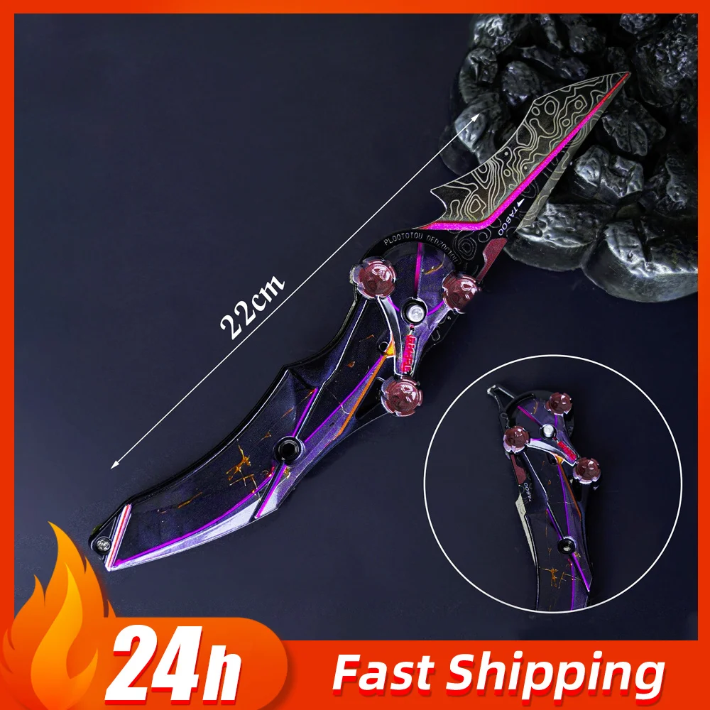 22cm 델타 포스 머시 무기 모델 블랙닝 에디션 게임 주변기기 근접 훈련용 칼 무날 공예품 소년 장난감 선물