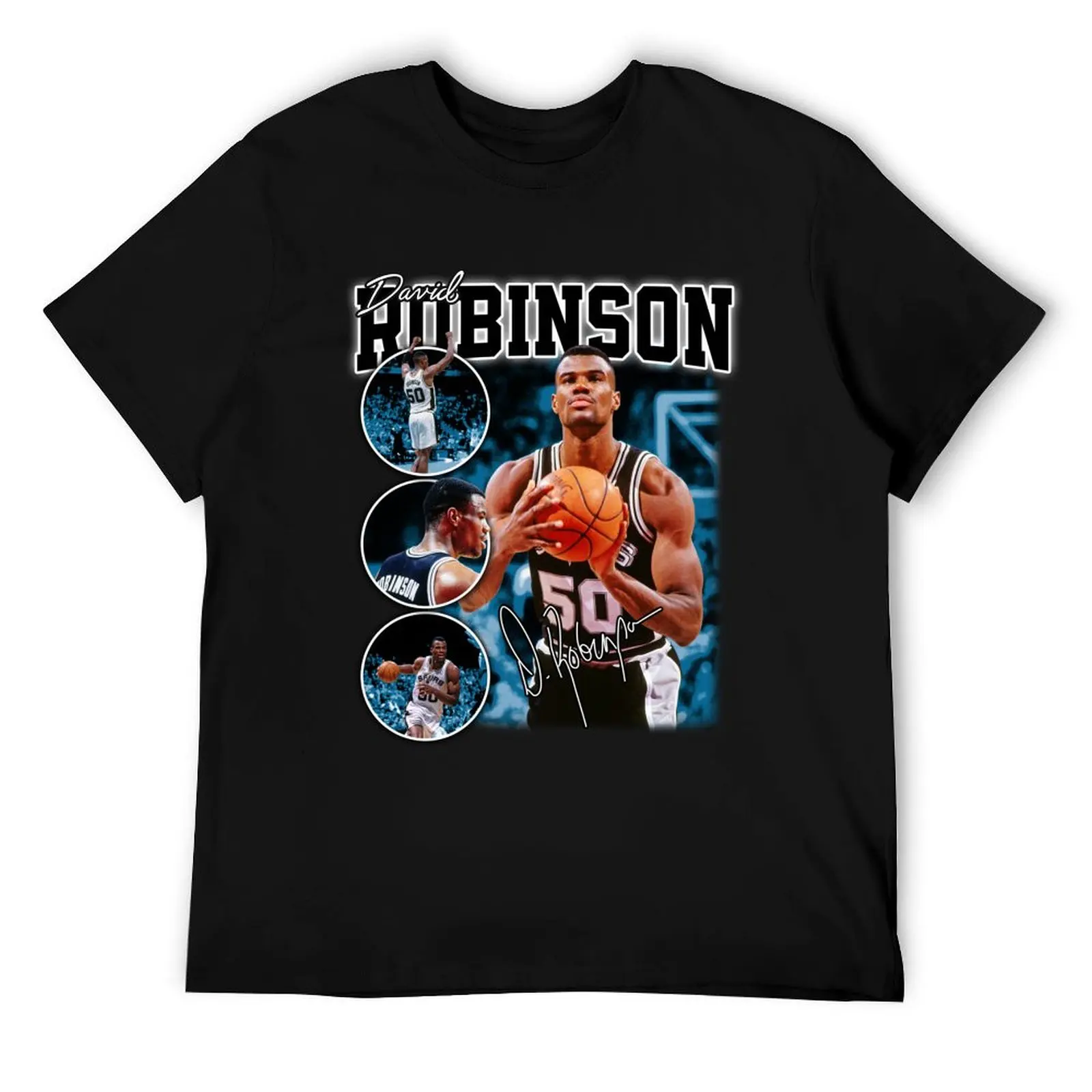 

David Robinson Basketball Signature Vintage Retro 80s 90s Rap Style Perfect Gift For Basketball Lovers T-Shirt