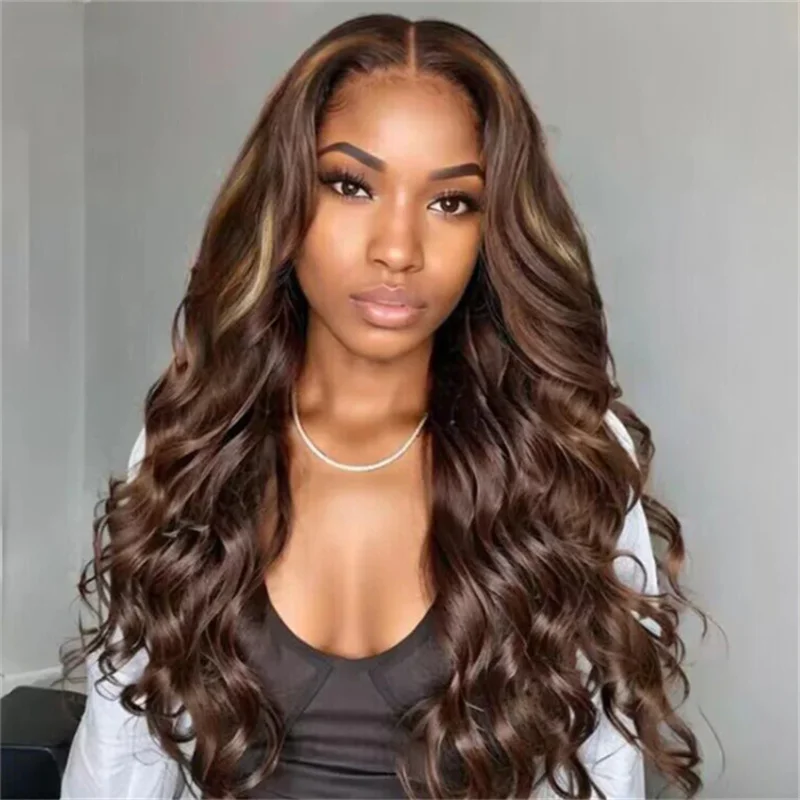 

Highlight Blonde 28 Inch 5x5 Silk Base Body Wave Jewish Human With BabyHair HD Lace European Hair Preplucked Glueless Daily