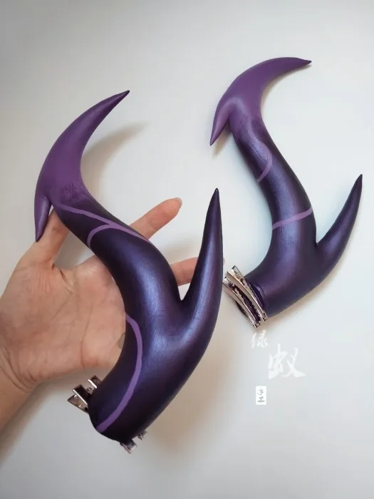 Anime The Dragon Prince Aaravos Cosplay Wood Head Clip Horns Headwear For Women men Halloween Demon Cosplay Costume Props