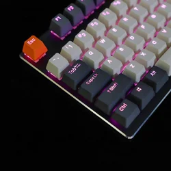 YMDK Double Shot 108 Dyed PBT Shine Through OEM Profile Rainbow Carbon Sunset Hana Keycap For MX Switches Mechanical Keyboard