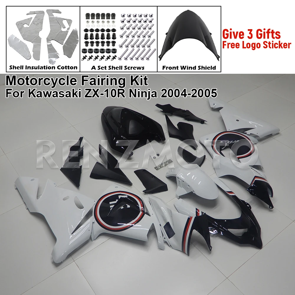 

Motorcycle Fairing Set Body Kit Plastic For Kawasaki ZX-10R Ninja 2004-2005 Accessories ABS Injection Bodywork zx10r 636 04-05
