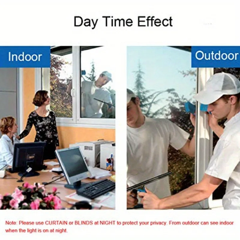 1pcs 19.68*118.11in 안티 UV 창 필름 개인 정보 보호 태양 차단 거울 반사 색조, 열 제어 창 스티커 및 Offic