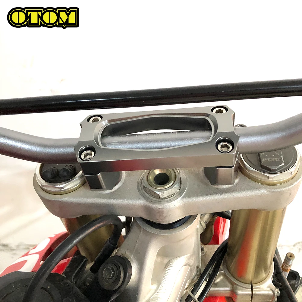 OTOM Universal 22/28mm HandleBar Clamp-Integrated Gland Aluminium Riser Clamp Bar Mount For KAWASAKI HONDA YAMAHA SUZUKI Bikes