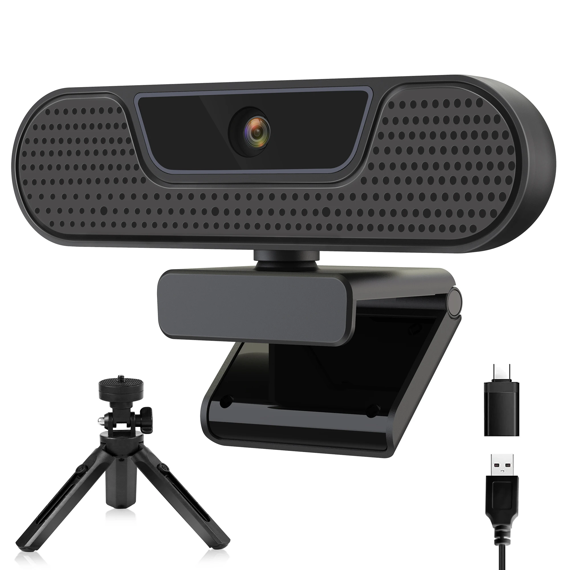 VIZOLINK 4K UHD Webcam 8MP Web Cam 4 micros antibruit mise au point automatique caméra Web USB pour PC Zoom équipes Google rencontrer Streaming