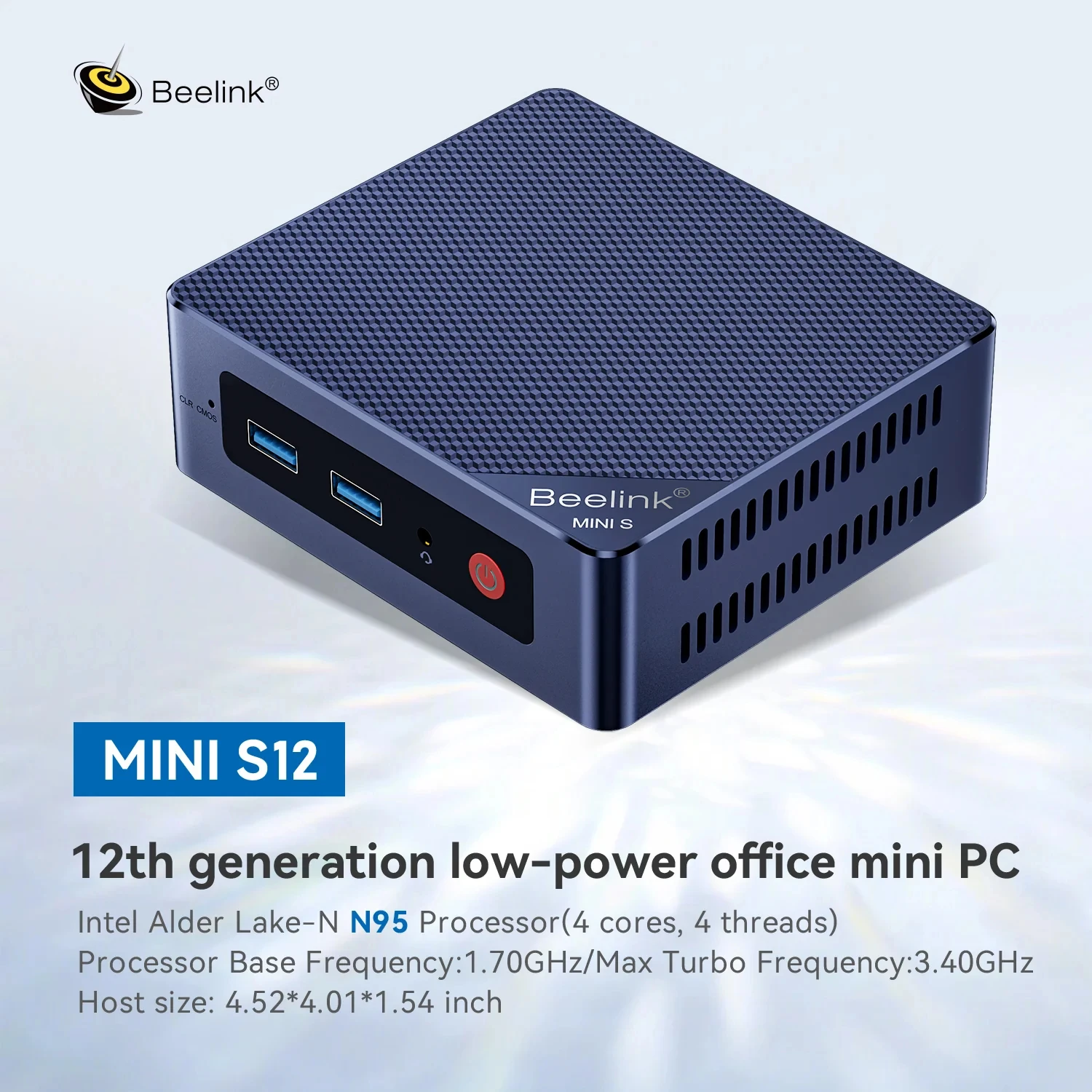 Beelink S12 Pro n100 Mini pc Gamer Intel Alder Lake N100 N95 N5095 DDR4 16GB 500GB 8GB 256GB bricolage ordinateur de bureau Gamer