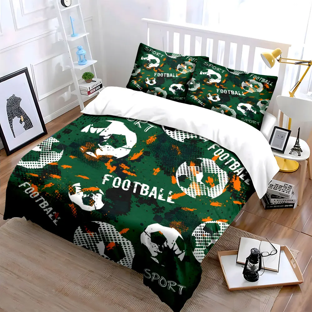 

"Football-Themed Three-Piece Sports Gear" Exquisite three-piece bedding set gift for kids and adults