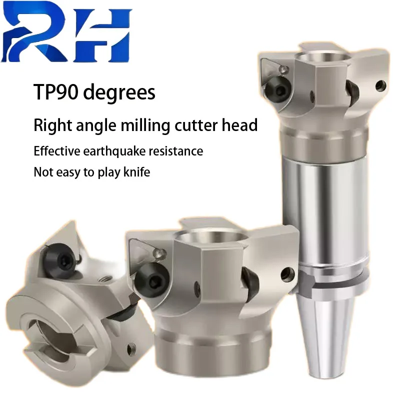 TP Milling Cutter Head Right-Angle Shoulder Cutter Head TP16 22 CNC Milling Cutter Head With Triangular Blade 50 63 80 100 125